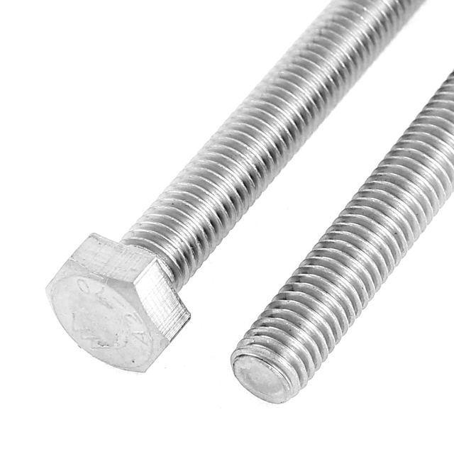 A4 मरीन ग्रेड फाइन थ्रेड 304 स्टेनलेस स्टील फुल थ्रेड हेक्स हेड बोल्ट DIN933