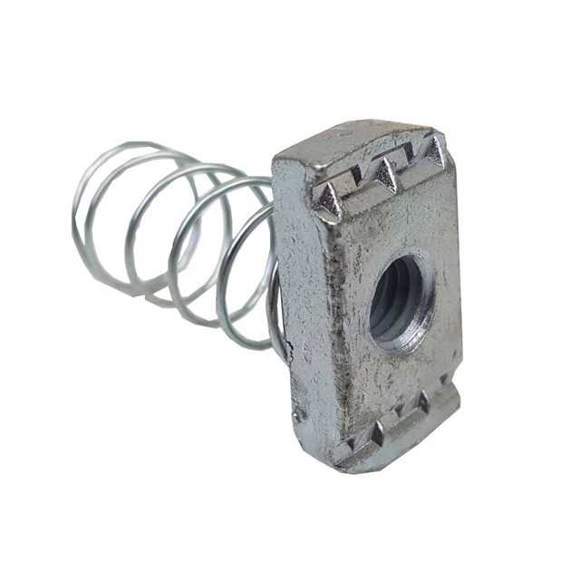 स्टेनलेस स्टील स्प्रिंग चैनल नट M8 स्प्रिंग नट स्ट्रट नट स्प्रिंग के साथ