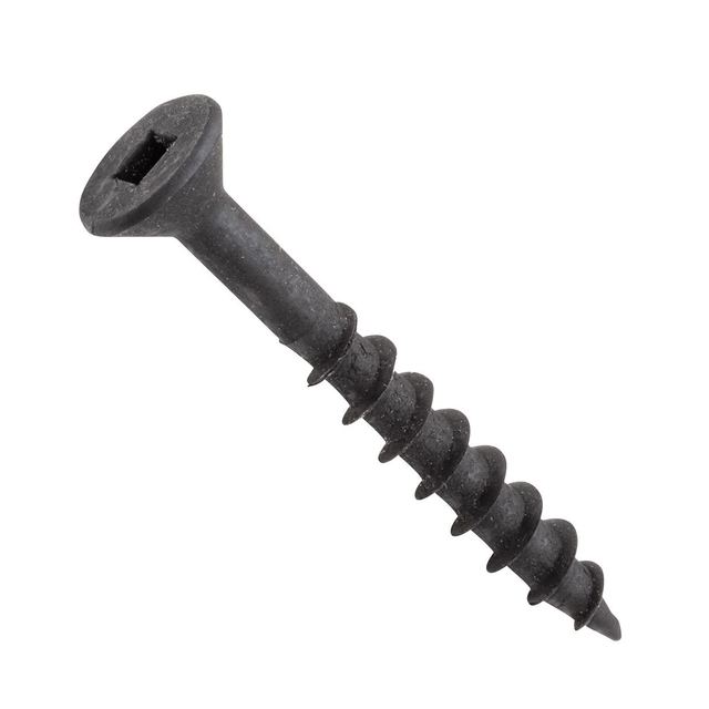 डीआईएन स्टैंडर्ड रॉबर्टसन स्क्वायर ड्राइव ब्लैक ऑक्साइड प्लेटेड फ्लैट हेड वुड स्क्रू