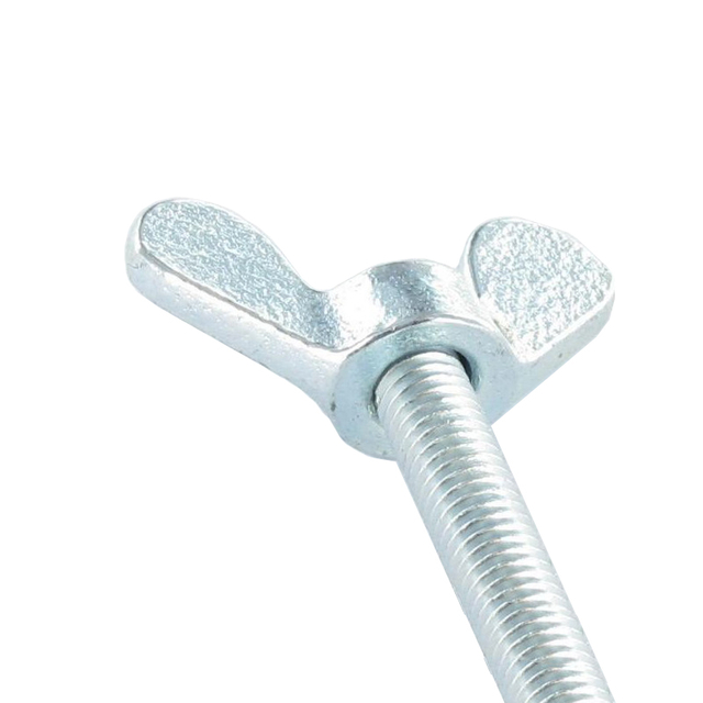 DIN316 जिंक प्लेटेड निंदनीय कास्ट आयरन स्टील बटरफ्लाई हेड थंब विंग बोल्ट