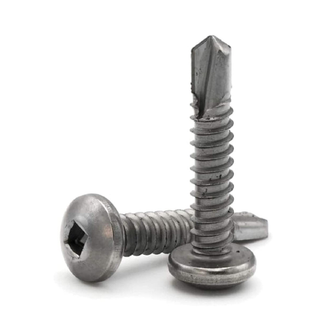 स्क्वायर ड्राइव पैन हेड सेल्फ ड्रिलिंग स्क्रू 410 स्टेनलेस स्टील एसडीएस टीईके स्क्रू शीट मेटल स्क्रू