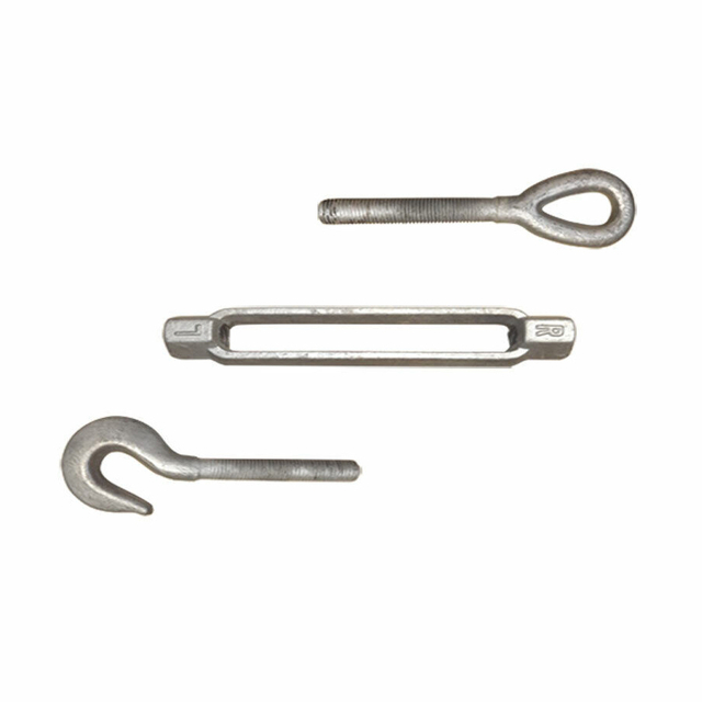 समुद्री ग्रेड हेवी ड्यूटी हॉट गैल्वनाइज्ड सीओ ओपन बॉडी हुक आई टर्नबकल ड्रॉप फोर्ज्ड डीआईएन 1480
