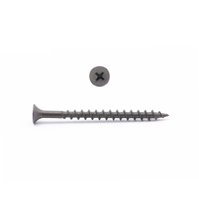 जिप्सम बोर्ड के लिए शीटरॉक स्क्रू प्लास्टरबोर्ड स्क्रू मोटे धागे वाला ग्रे फॉस्फेट ड्राईवॉल स्क्रू