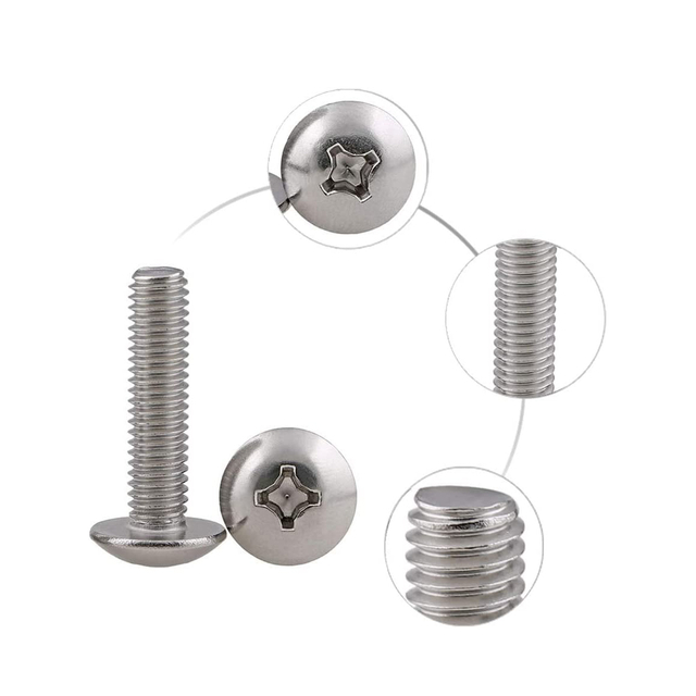 फिलिप्स ड्राइव ट्रस हेड मशीन स्क्रू स्टेनलेस स्टील फुल थ्रेड