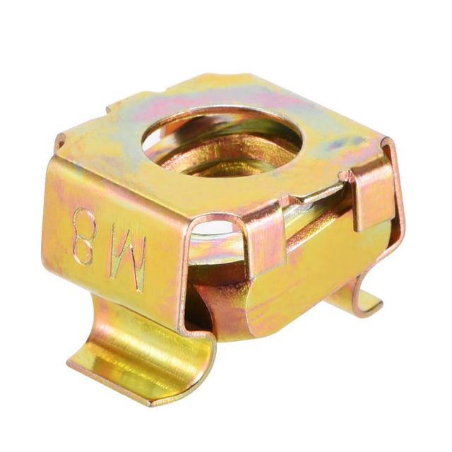 सर्वर रैक कैबिनेट के लिए कार्बन स्टील पीला जिंक प्लेटेड केज नट