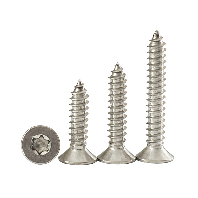 फ्लैट हेड टॉर्क्स सेल्फ टैपिंग स्क्रू स्टेनलेस स्टील 304 पूरी तरह से थ्रेडेड