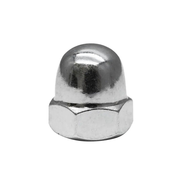 हेक्स एकॉर्न नट 304 स्टेनलेस स्टील हेक्सागोन सेमीसर्कल कैप कवर नट डोम नट