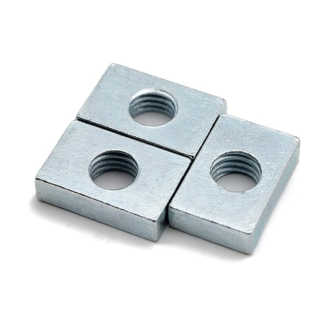 स्क्वायर नट जिंक-प्लेटेड कार्बन स्टील पतले आयताकार नट