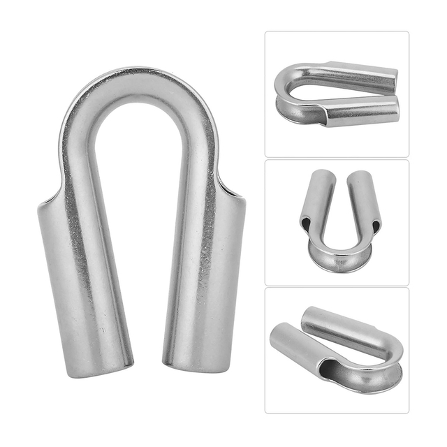 वायर रस्सी केबल के लिए स्टेनलेस स्टील वायर रस्सी ट्यूब थिम्बल हेवी ड्यूटी केबल थिम्बल