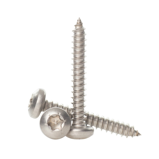 304 स्टेनलेस स्टील 18-8 फुल थ्रेड पैन हेड टॉर्क्स ड्राइव सेल्फ टैपिंग स्क्रू